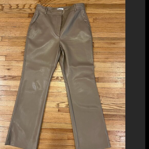 Artizia Babaton Publish Pant (Gold Camel, Size 10, Vegan Leather) - Picture 4 of 10